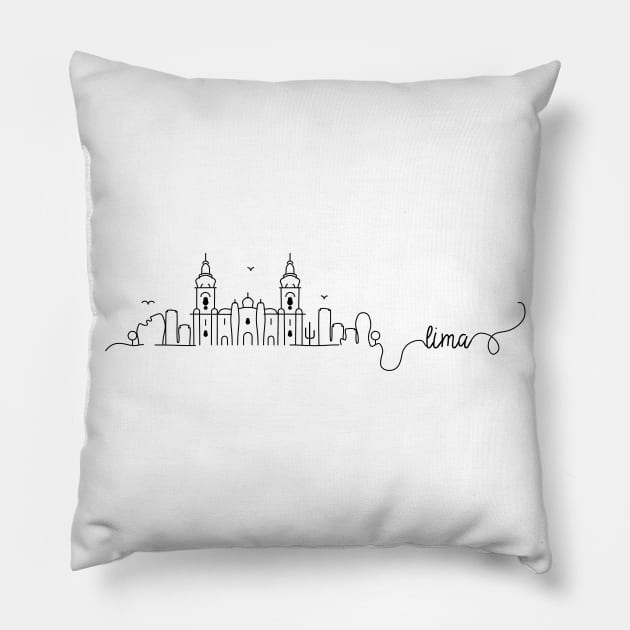 Lima City Signature Pillow by kursatunsal