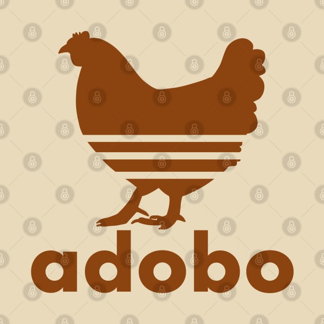 ADOBO CHICKEN FILIPINO POCKET DESIGN BROWN by Aydapadi Studio