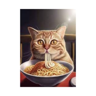 Cat eating spaghetti T-Shirt