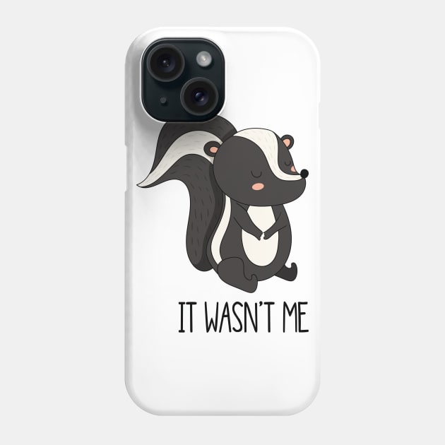 It Wasn't Me- Cute Skunk Gift Phone Case by Dreamy Panda Designs