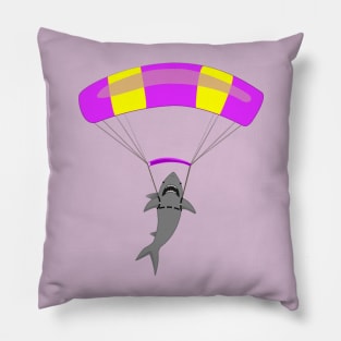 Jump The Shark -Pink/Yellow canopy Pillow