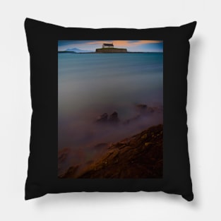 THE ROCKY COASTAL SHORE OF ST. CWYFAN Pillow