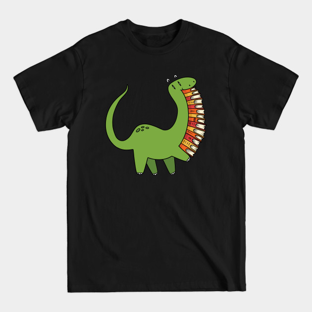 Disover Cute Dinosaur With Books - Book Lover - T-Shirt