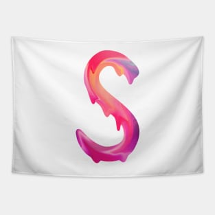 Letter S In Vibrant Watercolor Tapestry