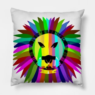 Cute Colorful Lion Shape Head Drawing Pillow