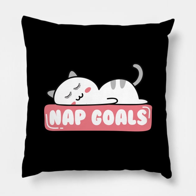 Naps Goals Pillow by thingsandthings