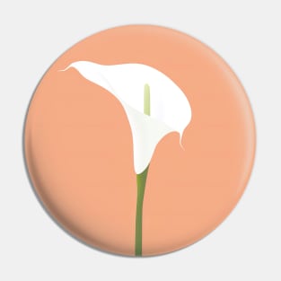 Elegant Calla Lily Art Print - Minimalist Floral Decor Pin