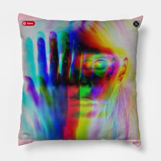 grundge portrait artwork Pillow