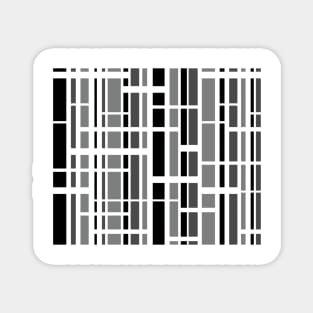 monochrome rectangural pattern Magnet