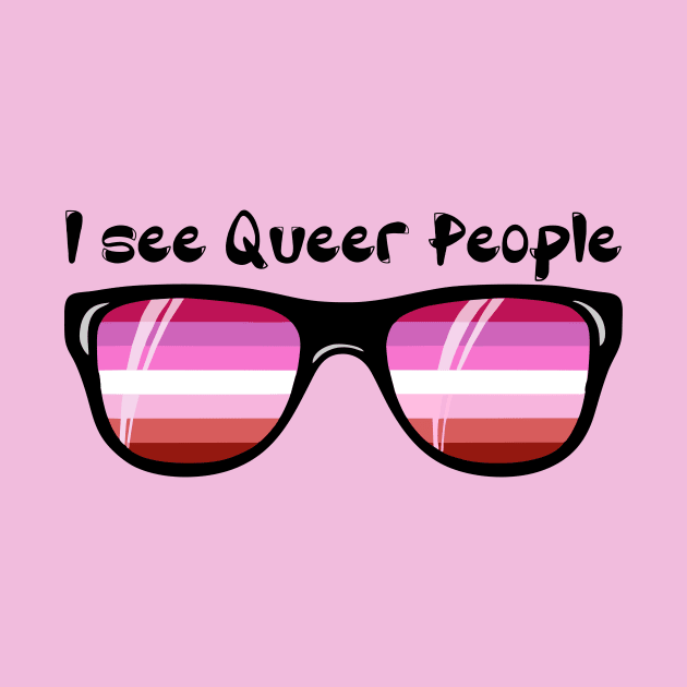 Lipstick Lesbian Sunglasses - Queer People by Blood Moon Design