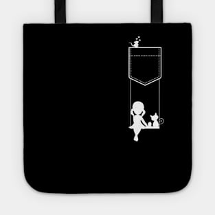 Funny cat and mouse Tote