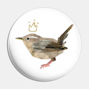 Wren - King of the birds (with crown) Pin