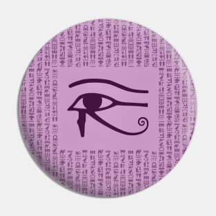 Eye of Horus, ancient Egypt, hieroglyphs, vintage look, purple Pin