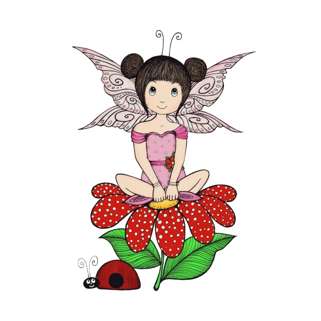 Flower Fairy & Ladybird by stickypixie