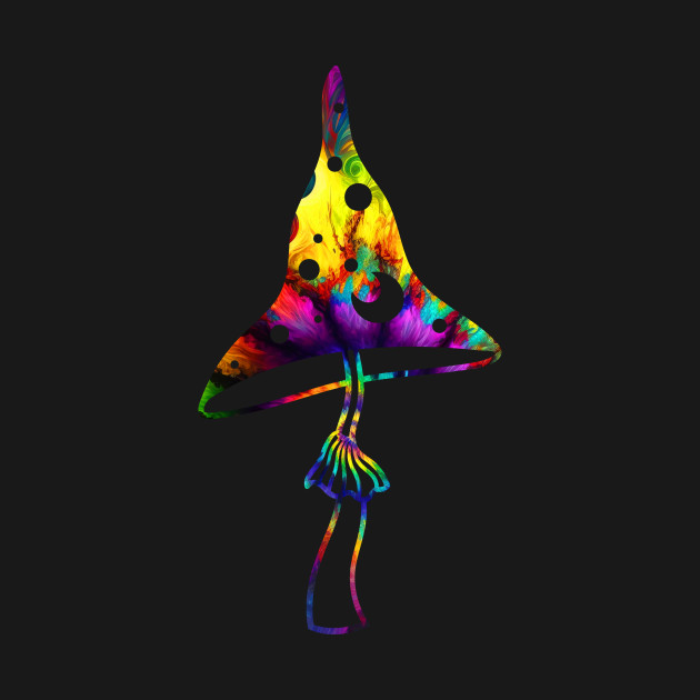 Three Magic Mushrooms on a Rainbow by KOTOdesign