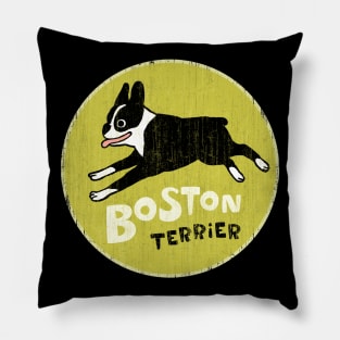 Vintage Style Boston Terrier Pillow