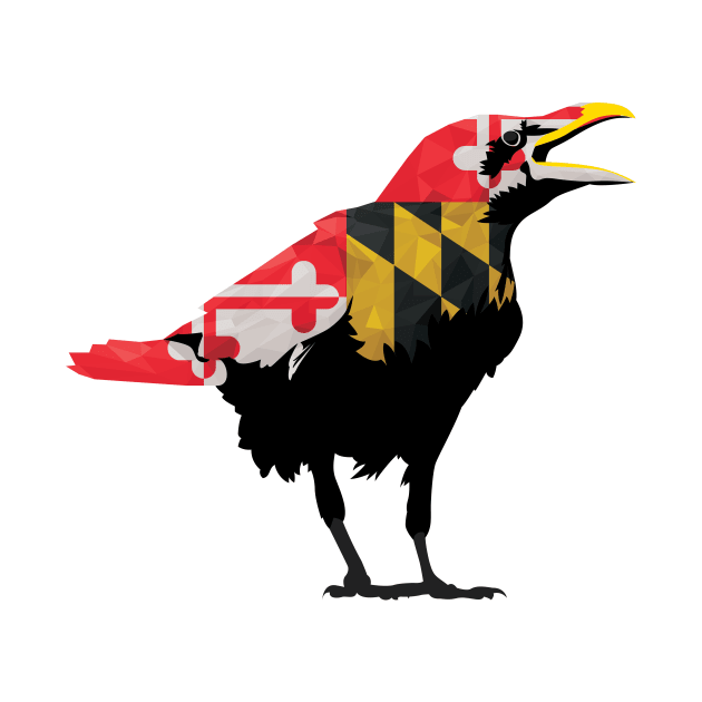 Maryland Flag Raven by polliadesign