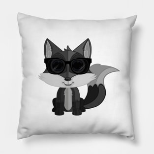 Cool Fox - Grey Pillow