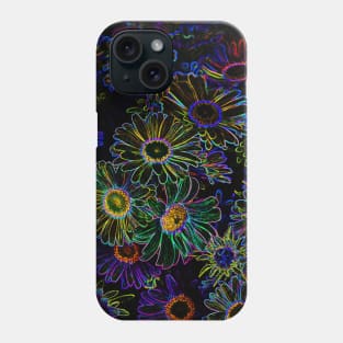 Black Panther Art - Flower Bouquet with Glowing Edges 20 Phone Case