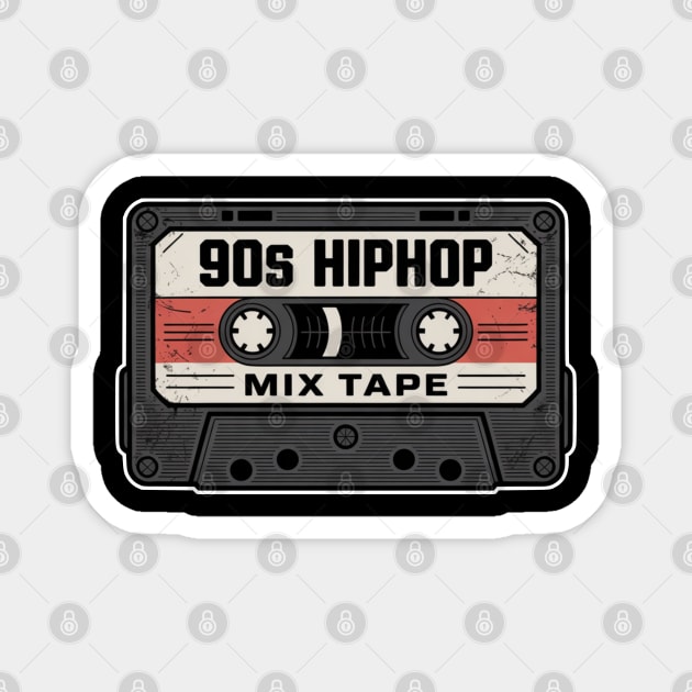 Vintage Cassette - 90s Hiphop Mix tape Magnet by UrbanLifeApparel