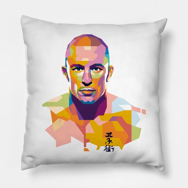 Georges St-Pierre Pillow by REKENINGDIBANDETBRO