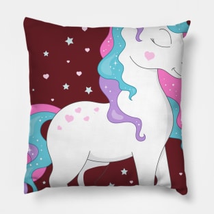 unicorn drawing fashion tshirt Pillow