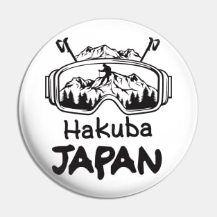 Skiing In Hakuba Japan Pin