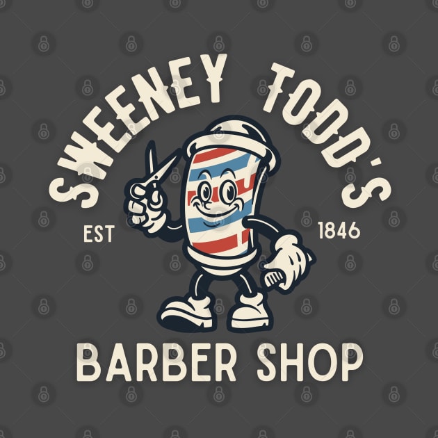 Sweeney Todd's vintage Barber shop, retro 1800's by Teessential