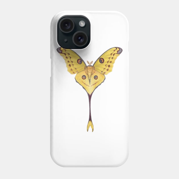 Comet Moth Phone Case by JadaFitch