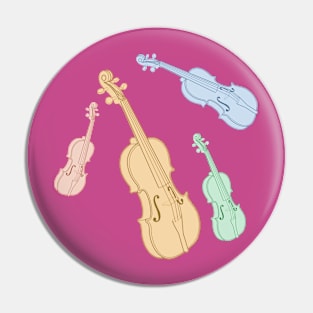 Pastel Violins Pin