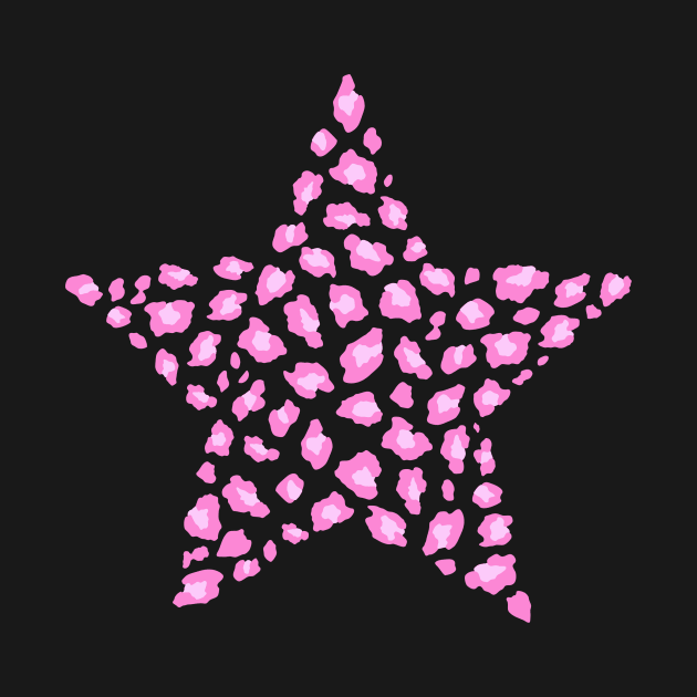 Leopard Print Star Pink by baysideasobo