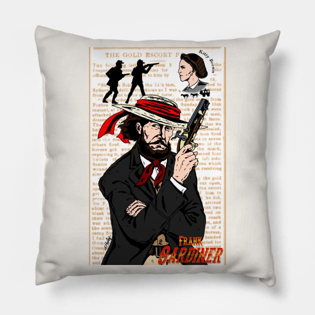 Frank Gardiner - Prince of Tobeymen Pillow by Australian_Bushranging