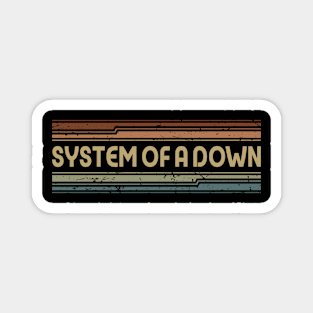 System of a Down Retro Lines Magnet