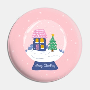 Glass snow globe Pin