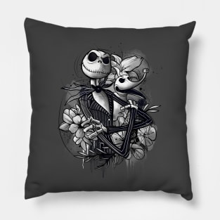 Nightmare in grayscale Pillow