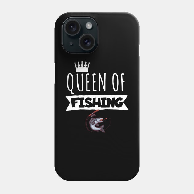 Queen of fishing Phone Case by maxcode