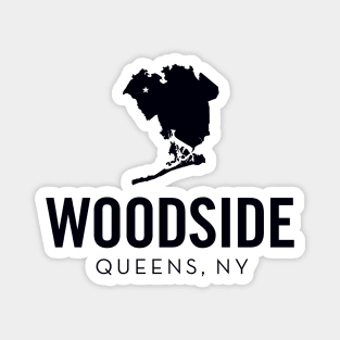 Woodside, Queens - New York (black) Magnet