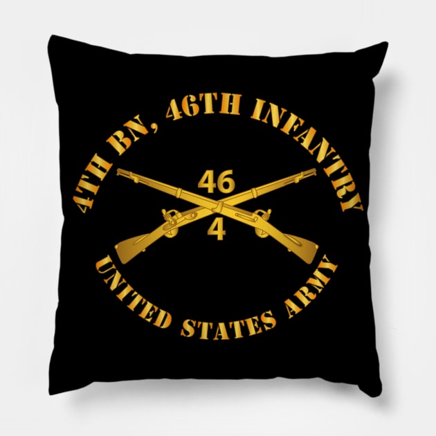 4th Bn 46th Infantry Regt - Infantry Br Pillow by twix123844