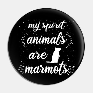 Murmeltier Spirit animal Liebhaber Natur Fan Pin