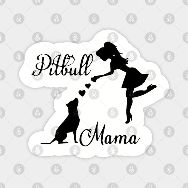 Pitbull Mama Magnet by  The best hard hat stickers 