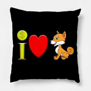 I Heart Shiba Inu Pillow