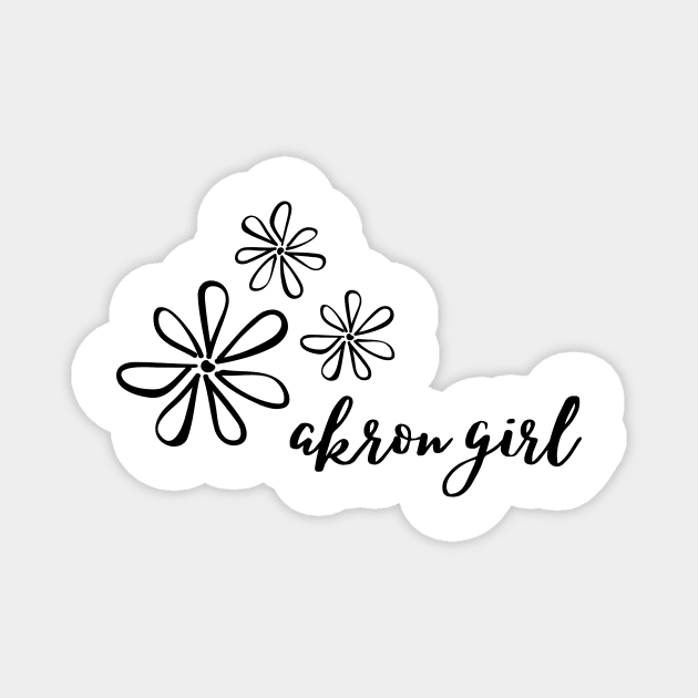 akron girl flowers Magnet by akrongirl