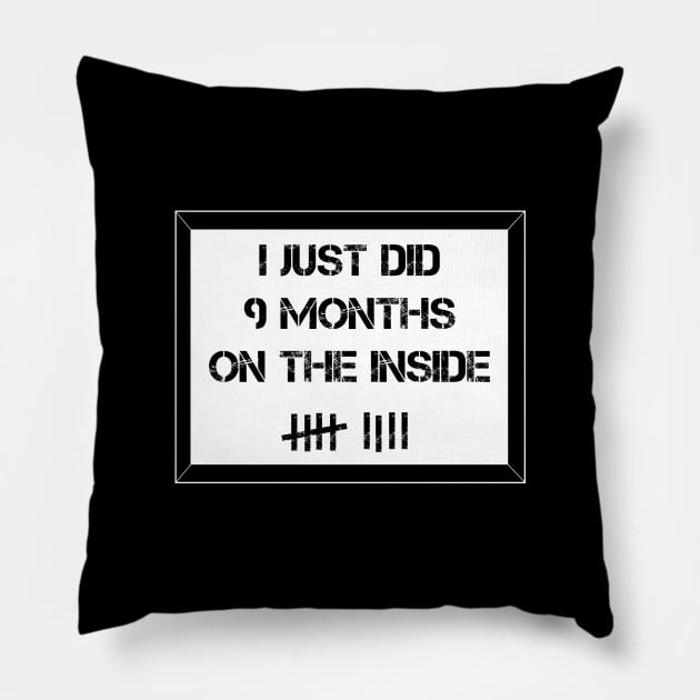 I Just DId 9 Months on the Inside Pillow by Printadorable