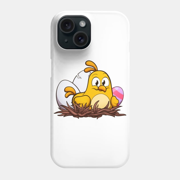 Cute Little Easter Chick In Nest Phone Case by TheMaskedTooner