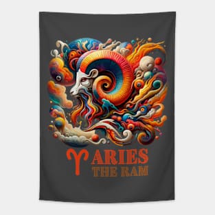 Aries The Ram Zodiac Sign Tapestry