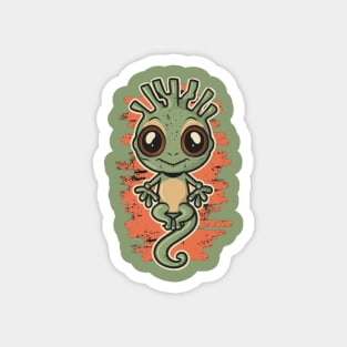 Cute Meditate Lizard Magnet