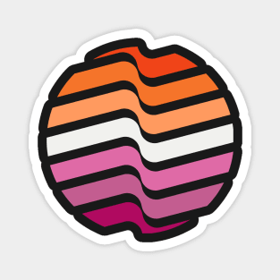 Orange  Lines Magnet