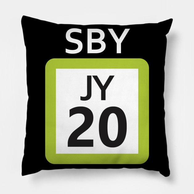 Shibuya Sign - Tokyo Yamanote Line Pillow by Japan2PlanetEarth