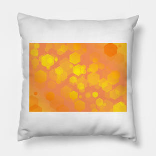 Abstract Orange Hexagon - Shape Pattern Pillow