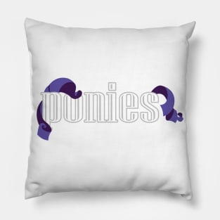 Ponies Typograpy - Rarity Pillow